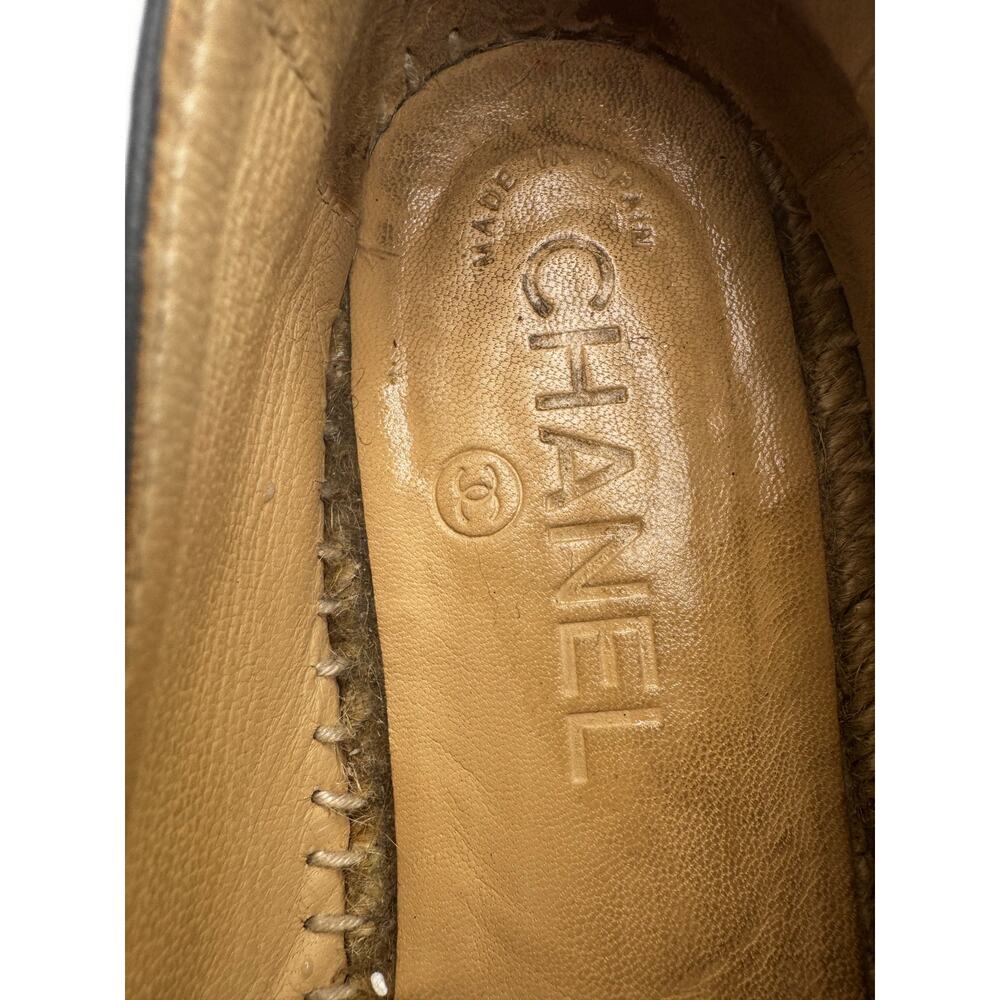 Chanel Black Canvas CC Logo Espadrille Flats Classic EU 35 - Picture 8 of 10